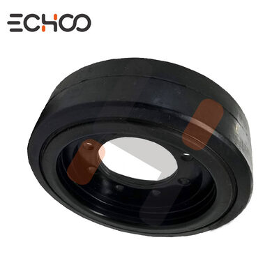 جودة  High-Quality Road Machinery Rubber Roller Wheel Solid Tire Wheel for Pavers مصنع